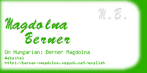 magdolna berner business card